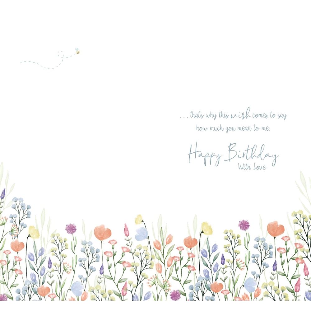 Nan Birthday Card Watercolour Design Floral 