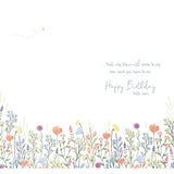 Nan Birthday Card Watercolour Design Floral 