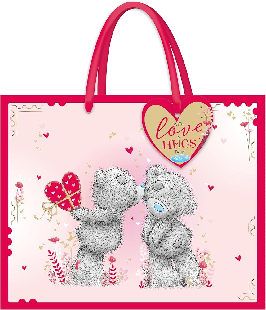 Bears Kissing Me to You Tatty Teddy Valentine's Day Gift Bag Large Size {DC}