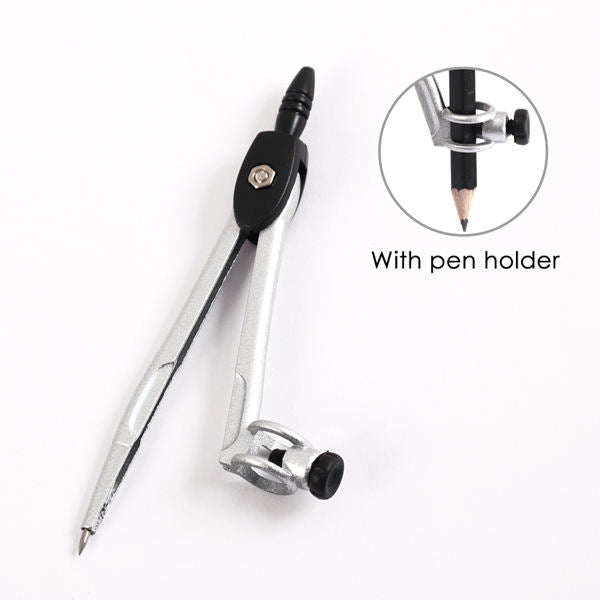 Two Layers Zinc Alloy Compasses with Ruler Math Set