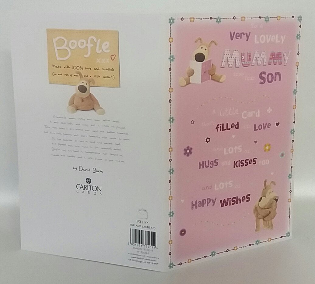 Very Lovely Mummy From Son Cute Boofle Mother's Day Card New Gift 