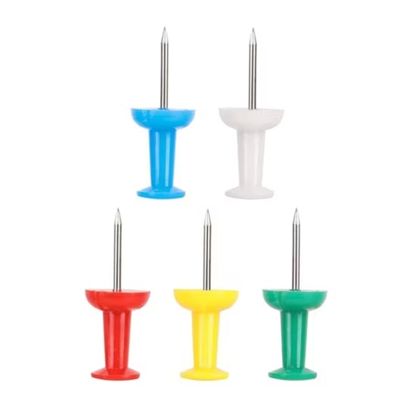 Pack of 30 Assorted Colour Push Pins in Hanging Case