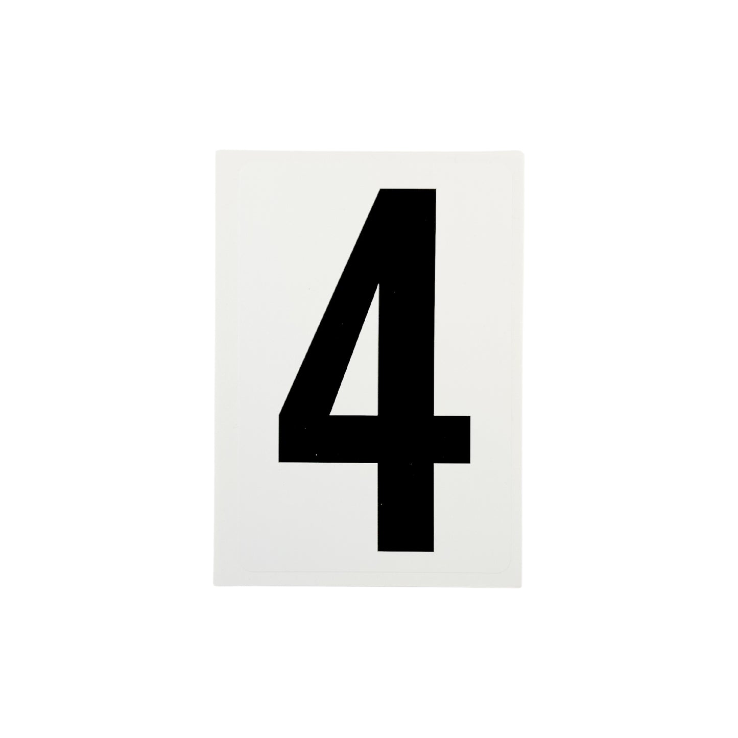 Waterproof Wheelie Bin Black Number 4 Sticker