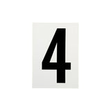 Waterproof Wheelie Bin Black Number 4 Sticker