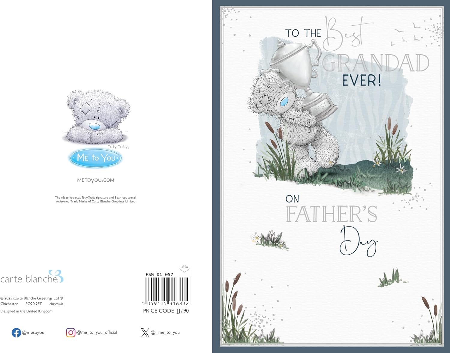 Bear With Trophy Best Grandad Father's Day Card