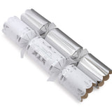 Pack of 8 14" Silver Deluxe Christmas Dinner Crackers