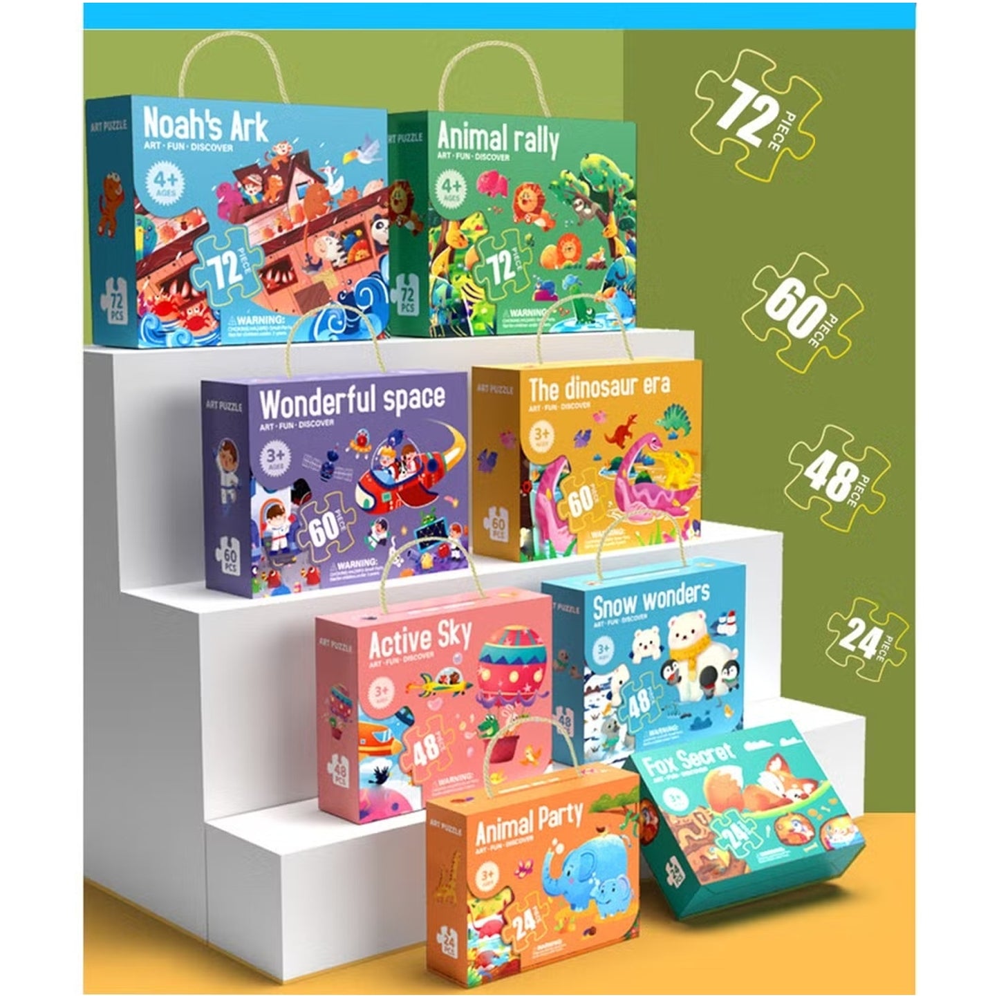 60 Pieces Colorful Cartoon Themes Jigsaw Puzzle