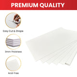 Pack of 15 A4 3mm White Foam Boards – 210 x 297mm