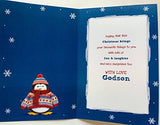 GODSON, Fun & Laughter and Nice Surprise Cute Christmas Greeting Card 