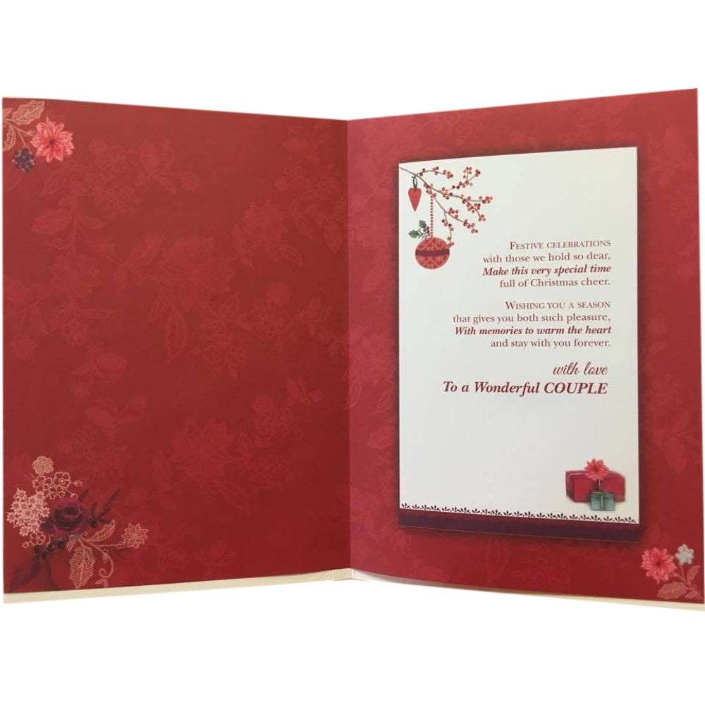 Traditional Mum and Partner Christmas Card 