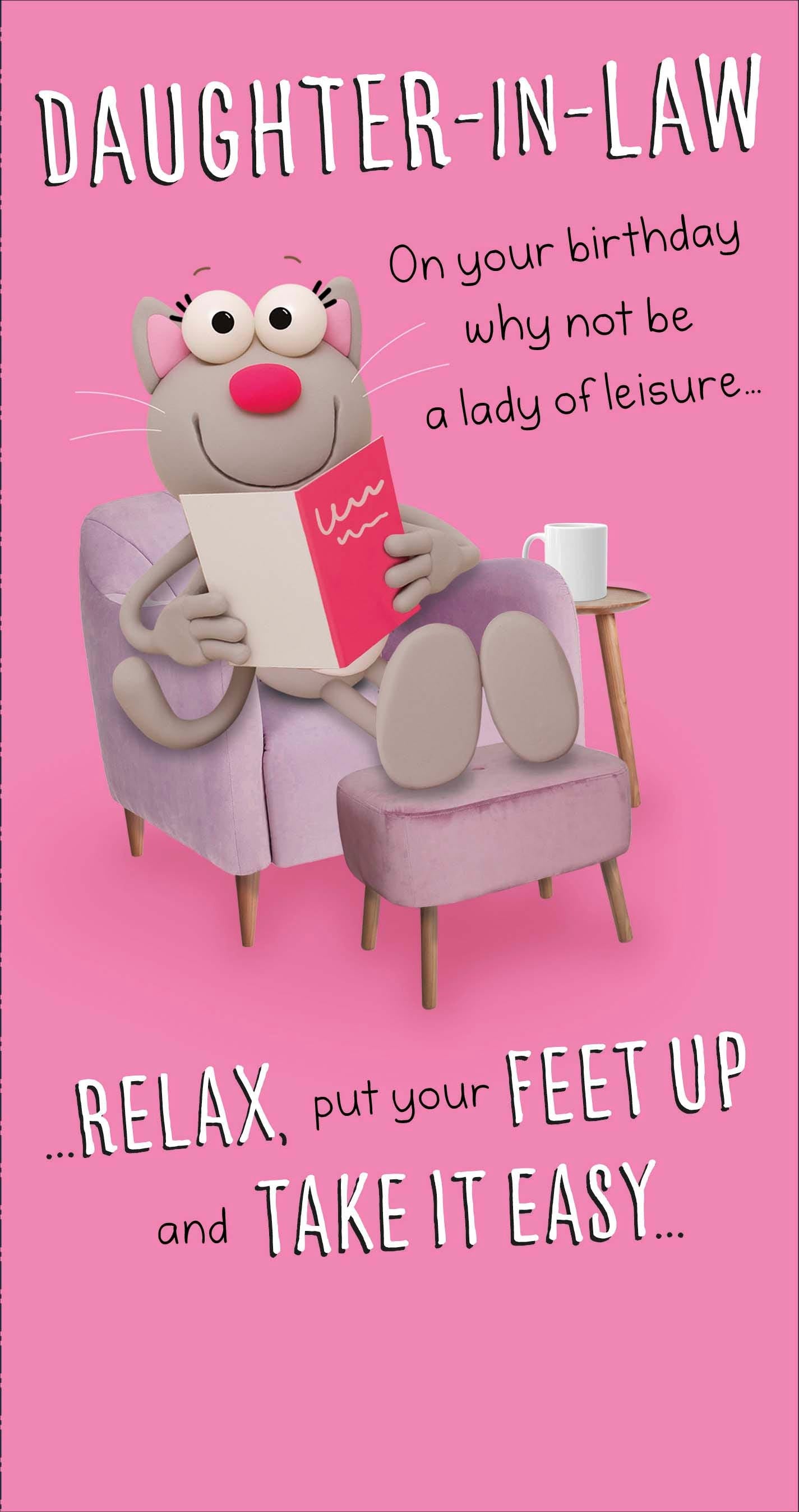 Daughter In Law Lady Of Leisure Birthday Card