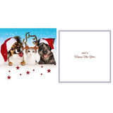 Dogs & Cat Photographic 3D Lenticular  Detachable Keepsake Christmas Card