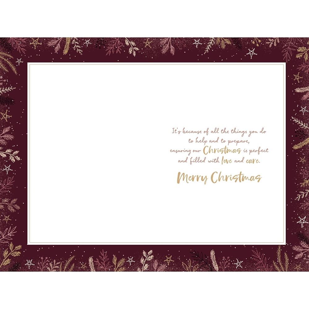 Hanging Paper Stars Aunt Christmas Card