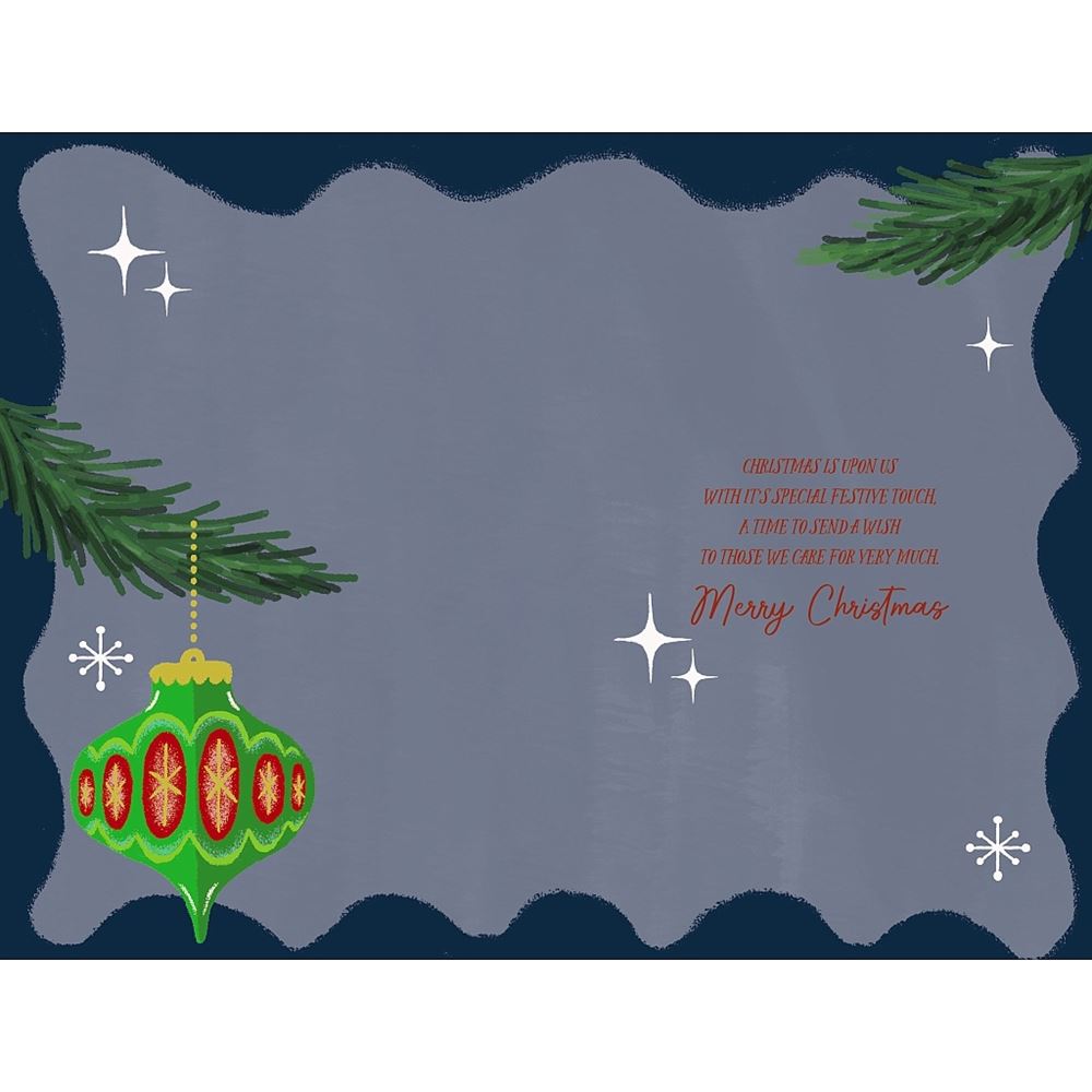 Festive Ornament Design Cousin Christmas Card