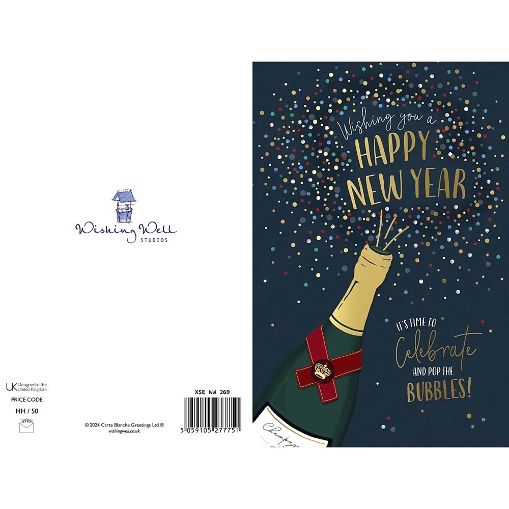 Champagne Design Happy New Year Card