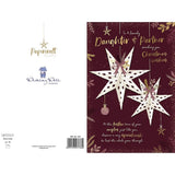 Hanging Paper Stars Daughter And Partner Christmas Card