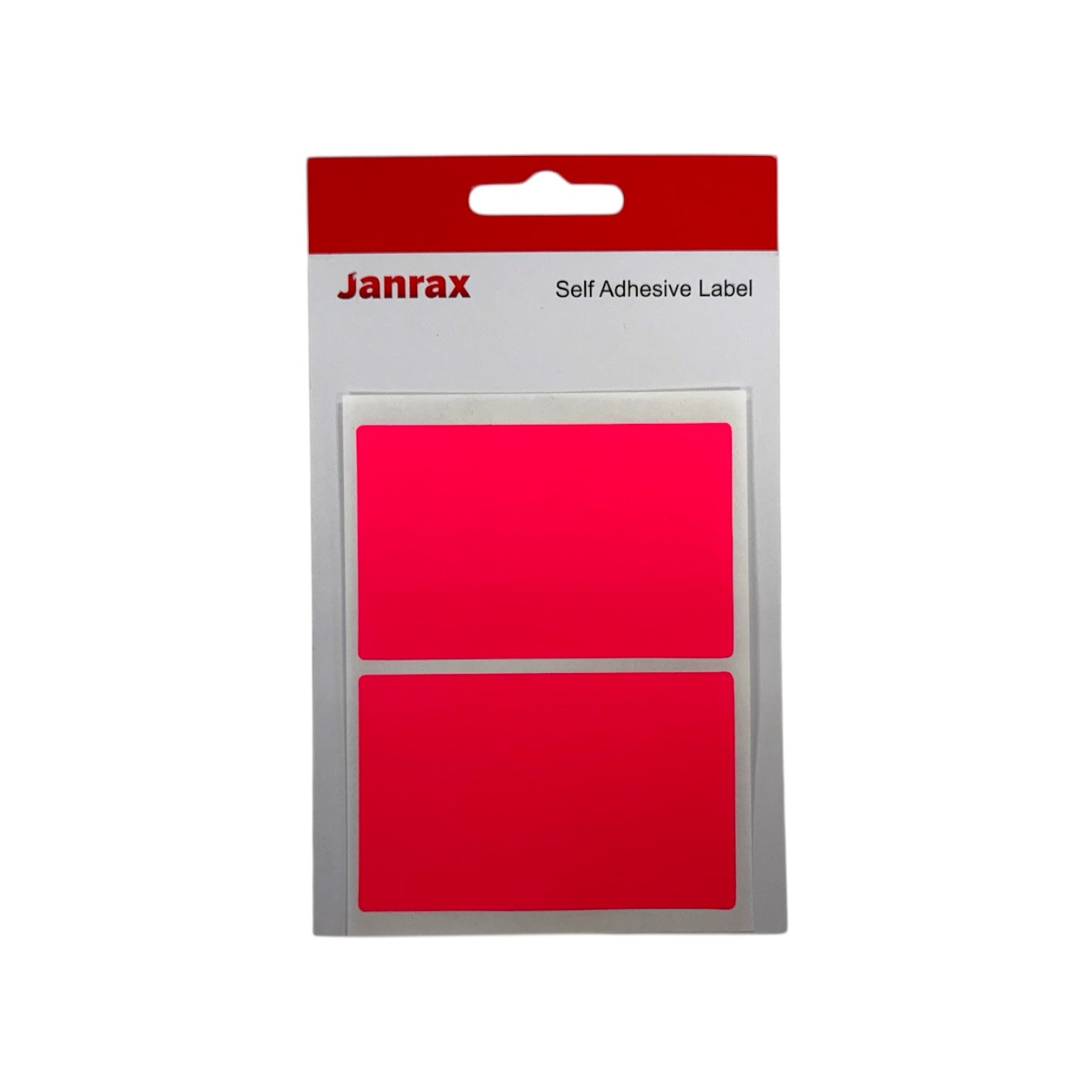 Pack of 8 Pink Fluorescent 50x80mm Rectangular Labels