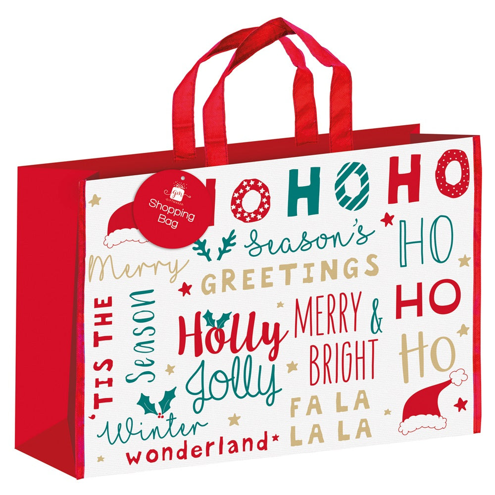 Landscape Text PP Non Woven Christmas Shopping Gift Bag