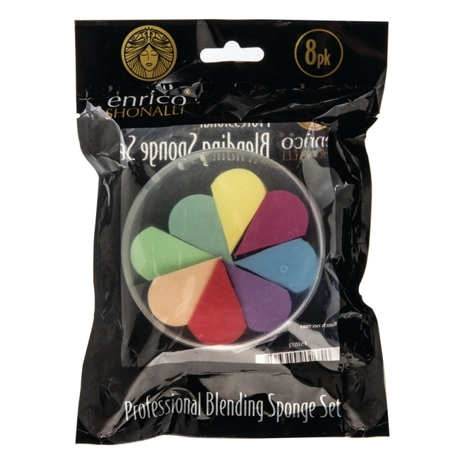 Pack of 8 Enrico Shonalli Cosmetic Professional Blending Sponge Set {DC}