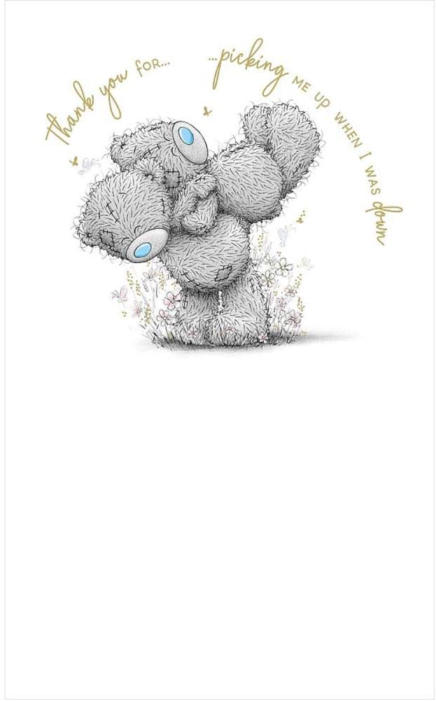 Me To You Bear Bear Lifting Bear Thank You Card