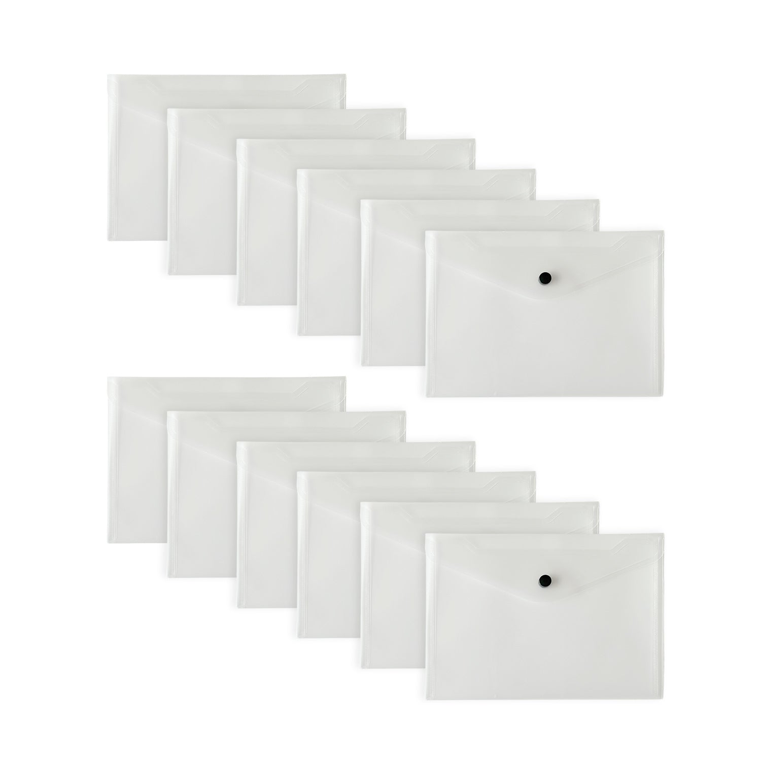 Pack of 12 Janrax A5 Clear Document Wallets
