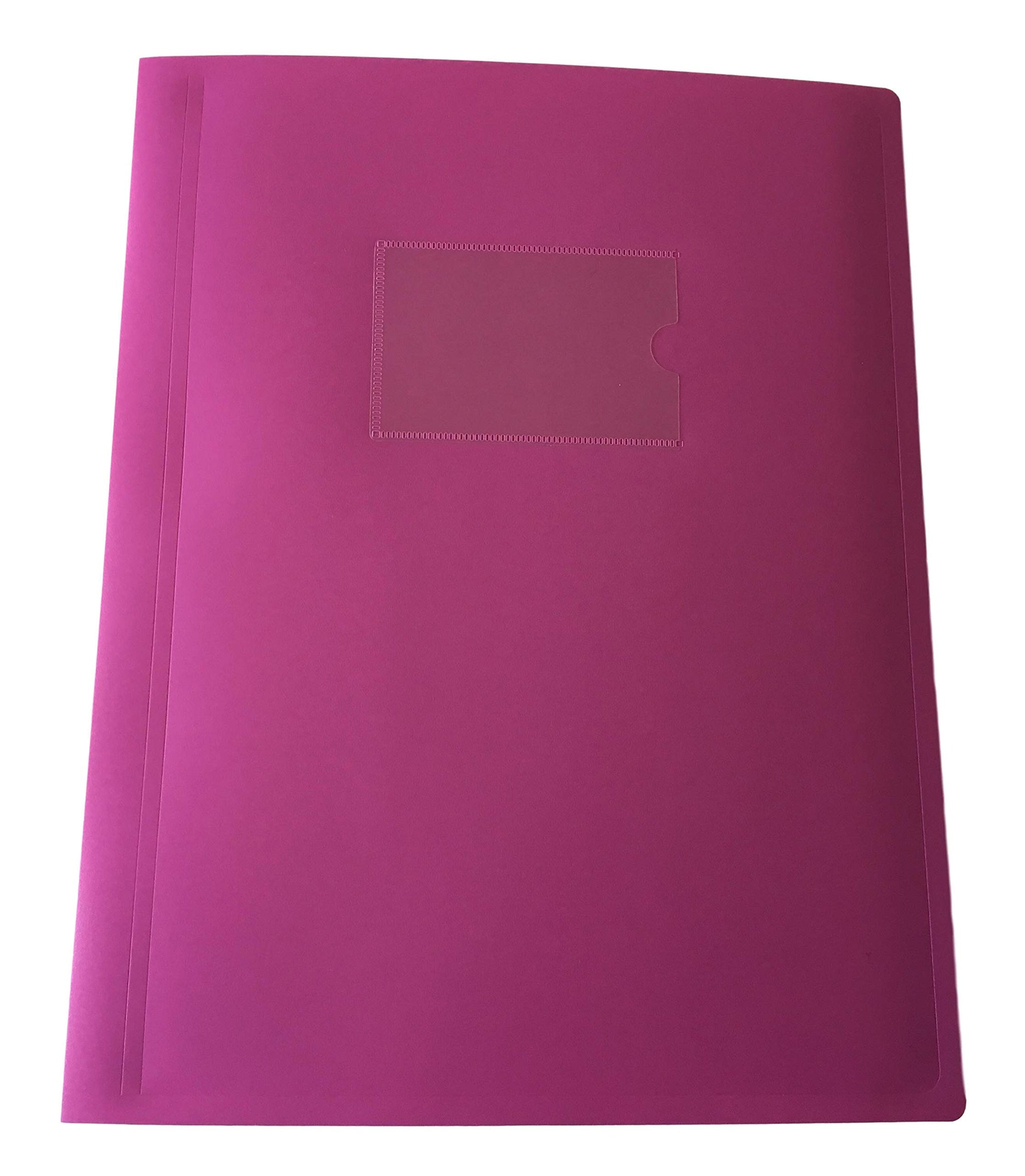 A4 Pink Flexible Cover 100 Pocket Display Book