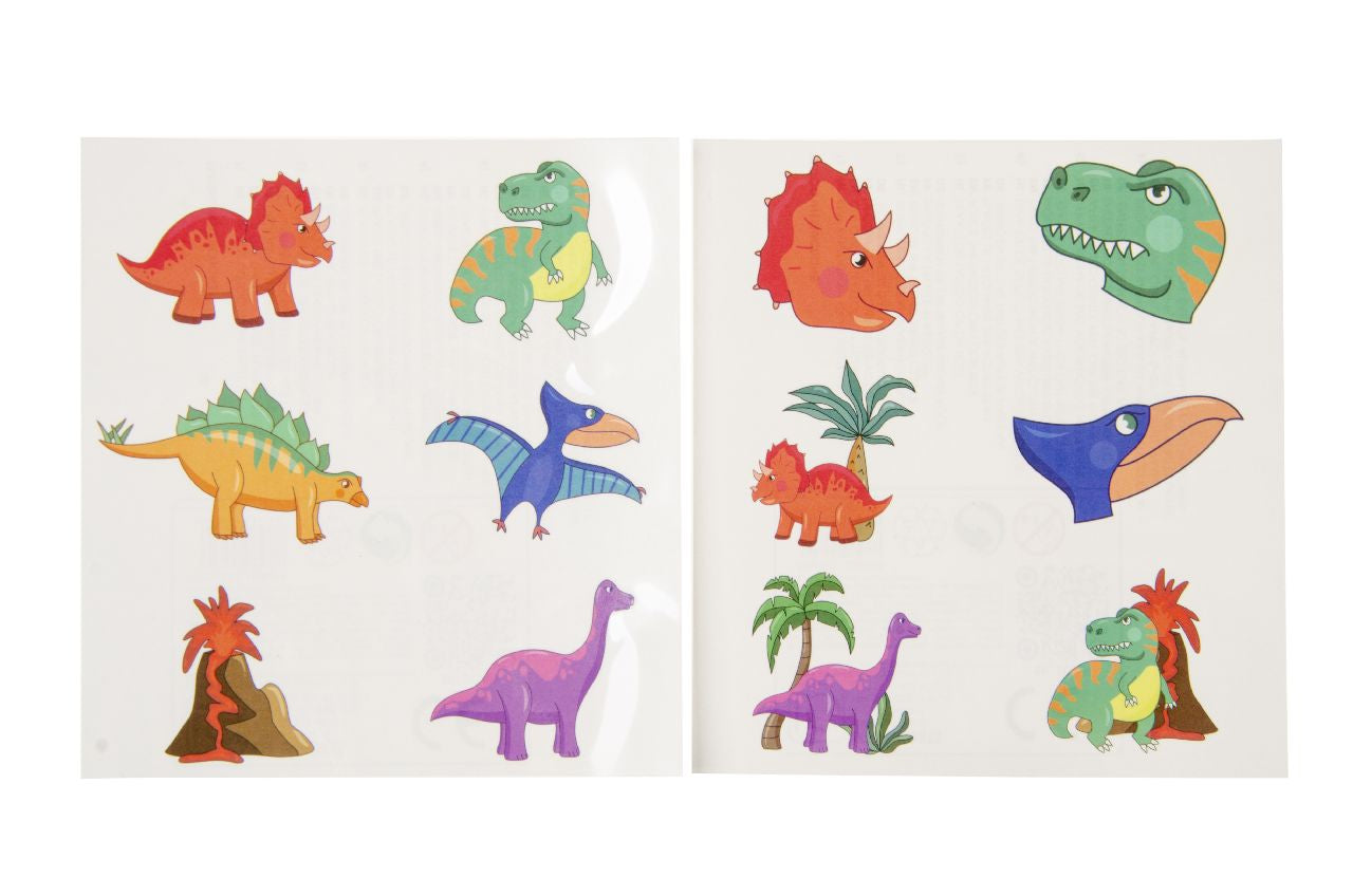 6 Pieces Dinosaur Tattoos