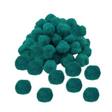 Pack of 50 Green Pom Poms 1.5cm – Soft Fluffy Craft Balls