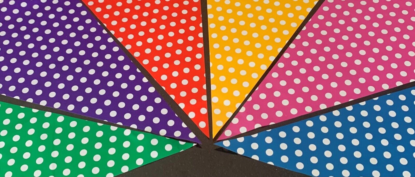 C1015 Polka Dot Bunting with Orange String 10m with 20 Pennants