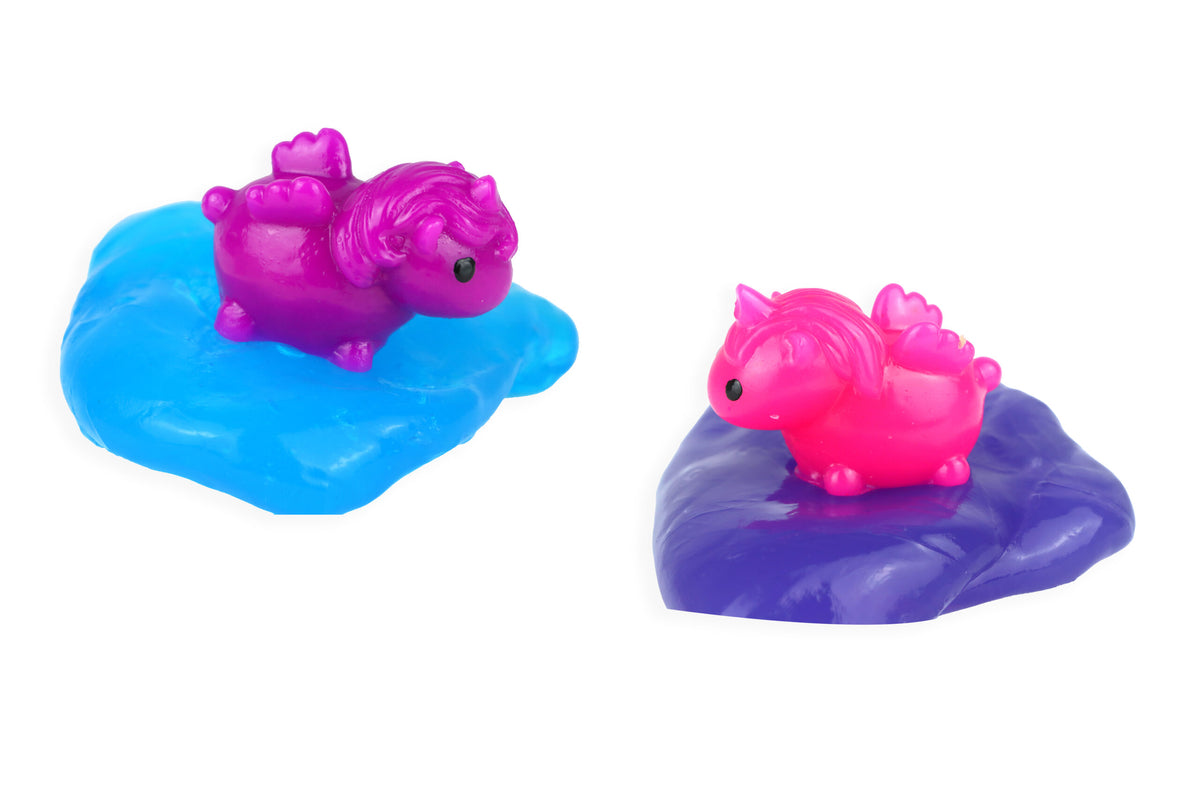 Single Unicorn Egg with Squishy Baby Unicorn in Slime