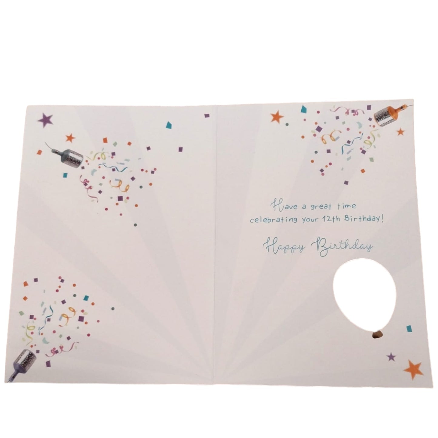 Happy Birthday 12 today Have fun Balloon Boutique Greeting Card
