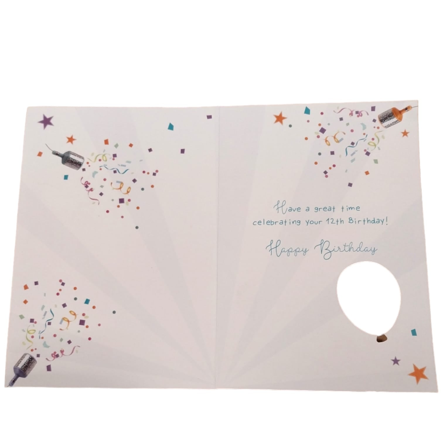 Happy Birthday 12 today Have fun Balloon Boutique Greeting Card