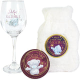 Me to You Tatty Teddy Hot Water Bottle, Wine Glass and Coaster Gift Set in A Gift Box Official Collection