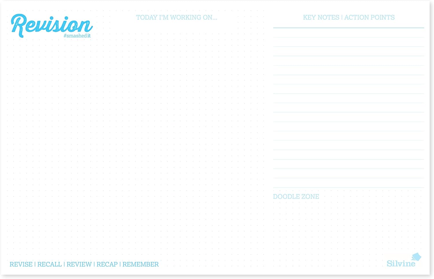 Silvine Study and Revision Deskpad 48 Pages