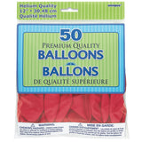 Pack of 50 Scarlet Red 12" Latex Balloons