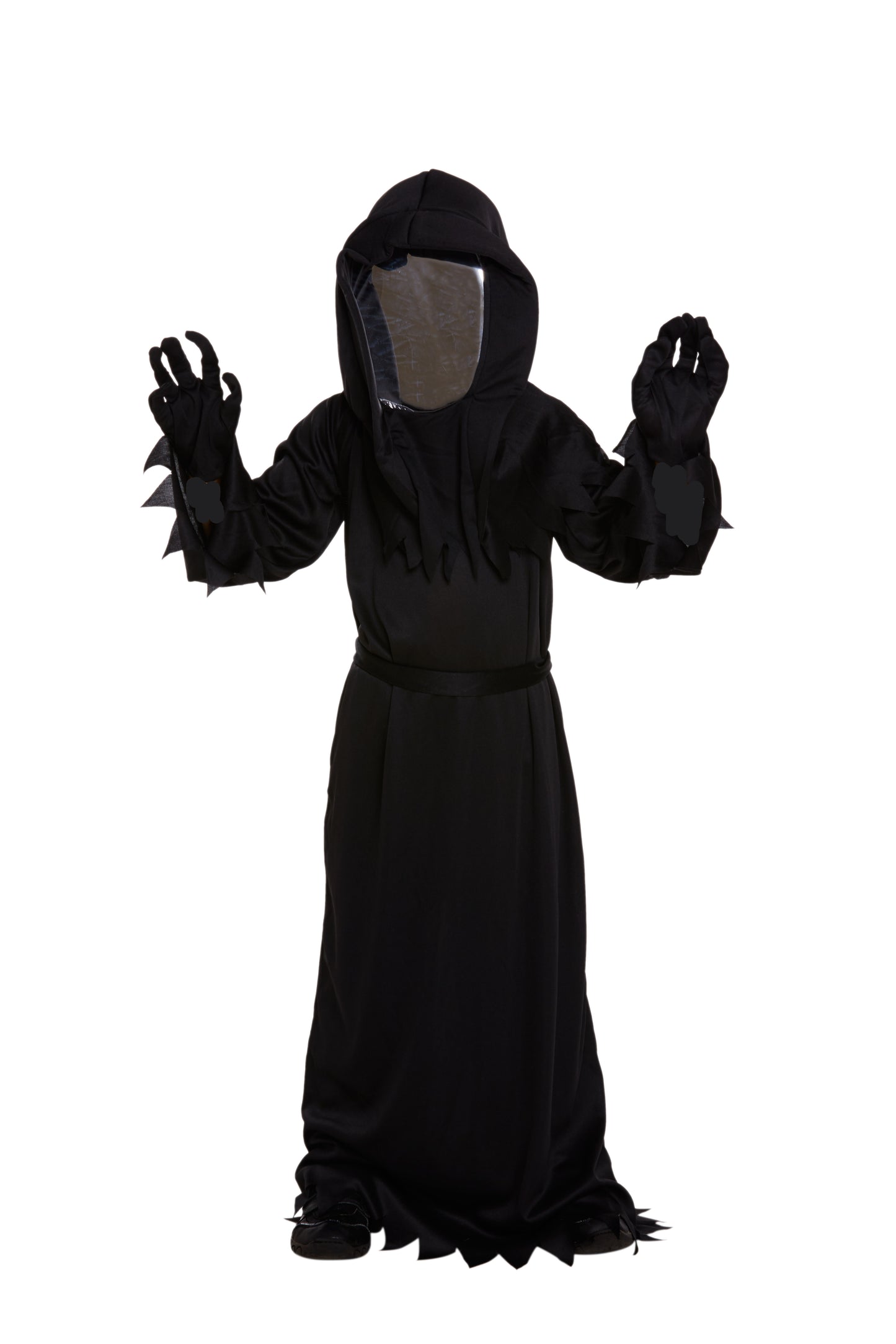 Children's Grim Reaper Halloween Death with Mirror Mask Fancy Dress Costume Medium Ages 7-9 Years {DC}