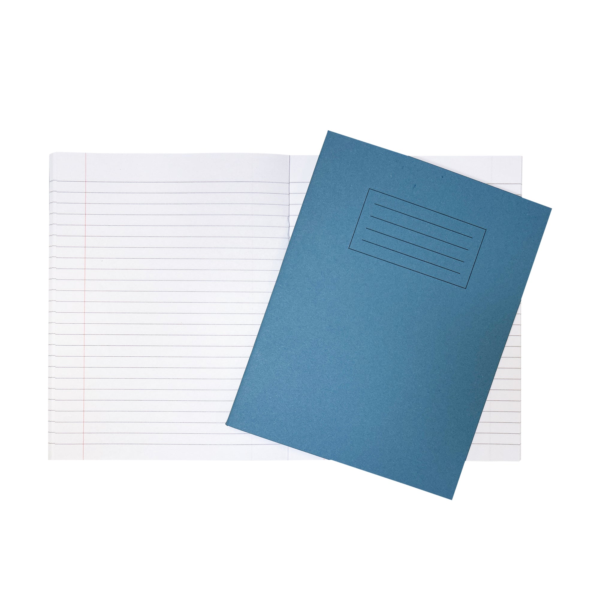 Janrax 9x7" Light Blue 80 Page Feint Ruled with Margin Exercise Book WF Paper with 225gsm Manilla Cover