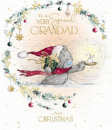 Bear In The Snow With A Candle Special Grandad Christmas Card