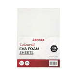 Pack of 10 A4 White Coloured EVA Foam Sheets