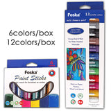 Pack of 6 Metallic Colour Paint Crayons