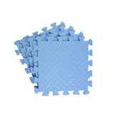 Pack of 4 30x30cm Light Blue Coloured 1cm Thick EVA Foam Mats