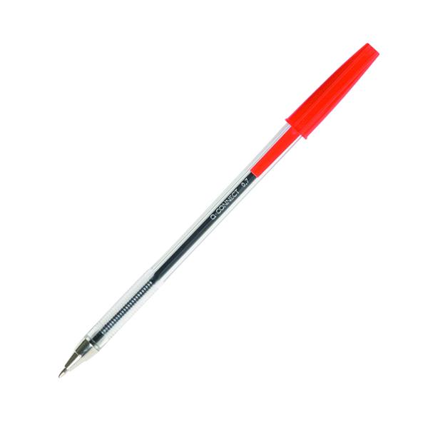 Pack of 50 Medium Red Ballpoint Pens