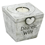 Graveside Memory T-Lite with Verse Stone Eff - Dearest Wife