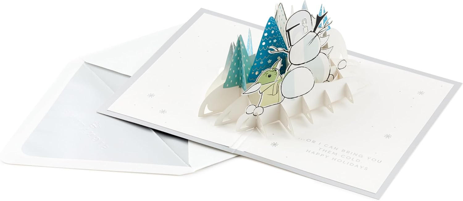 The Mandalorian and Grogu Design 3D and Pop Up Christmas Card {DC}