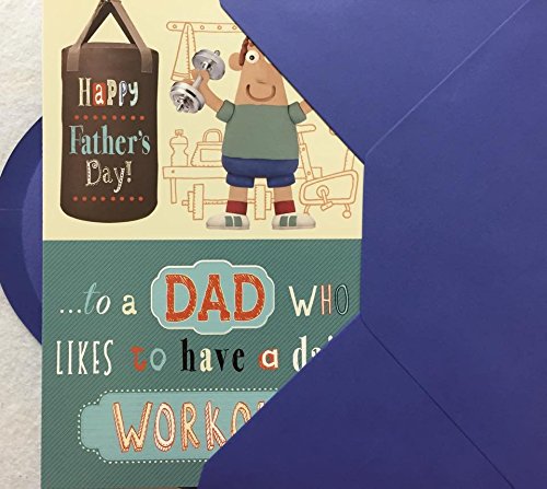 Happy Father's Day Humour Dad Workout Greeting Card 