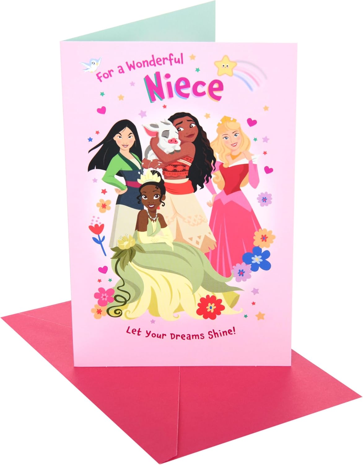 Niece Birthday Card Disney Princess Design 