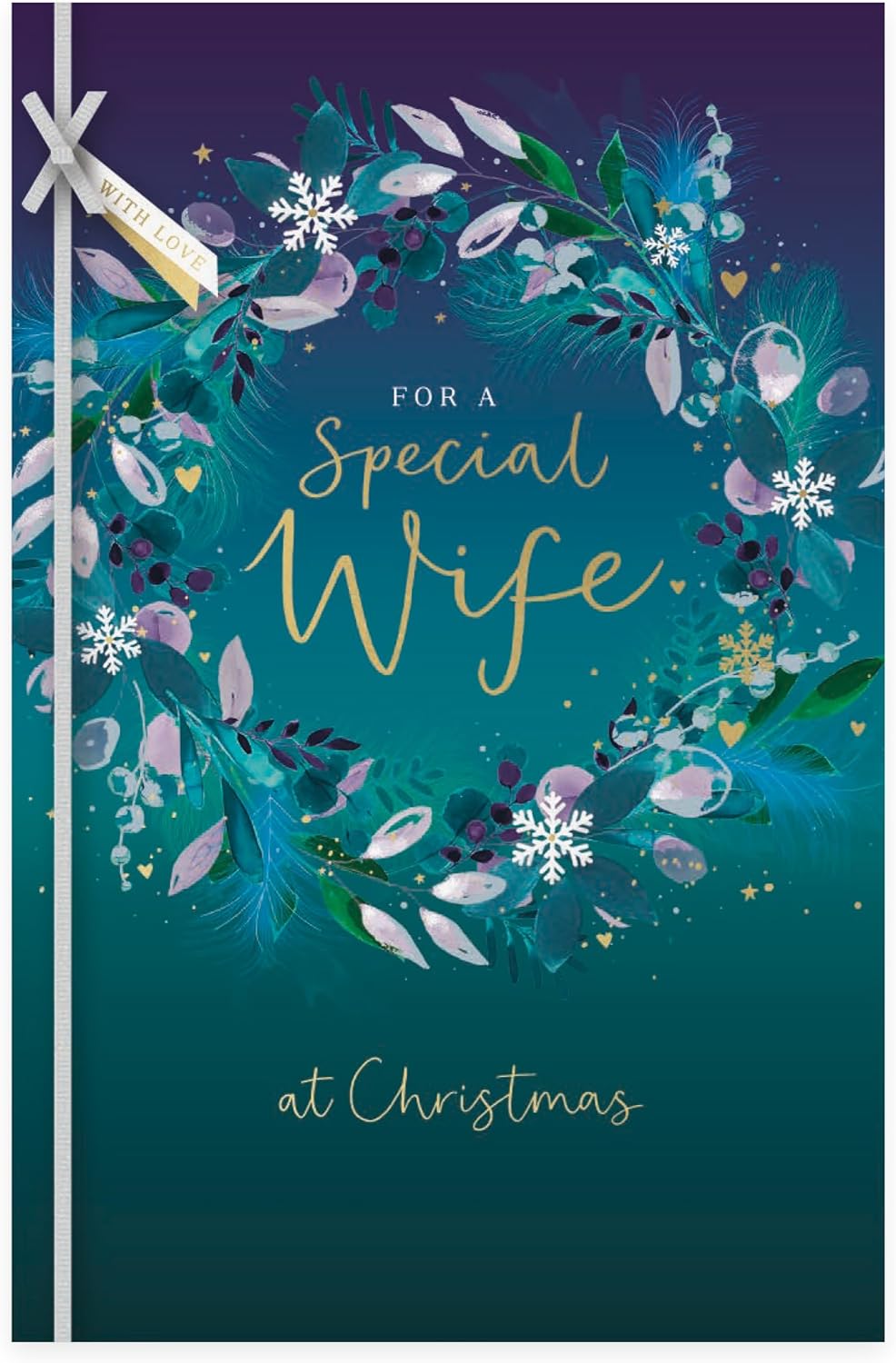 Wreath Design Wife Christmas Card