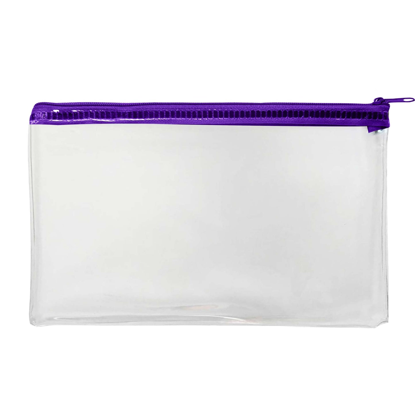 Janrax 8x5" Purple Zip Clear Exam Pencil Case