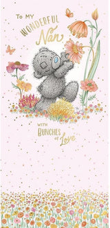Bear Looking At Flower Wonderful Nan Mother's Day Card 