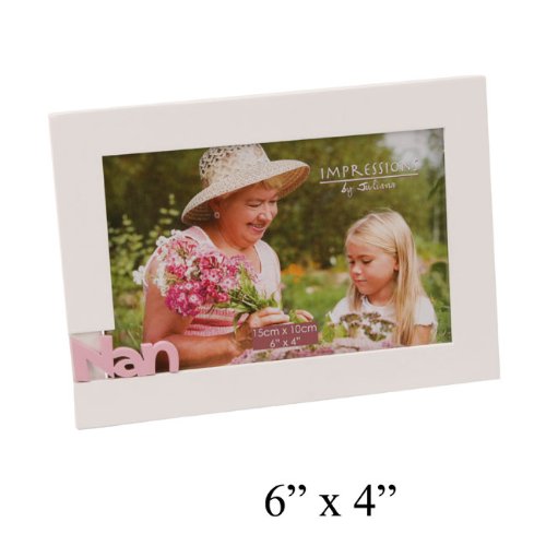 Nan 6" x 4" Cut Out Ivory Wooden Frame by Juliana FW924N